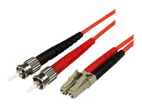 StarTech.com 10m Fiber Optic Cable - Multimode Duplex 50/125 - LSZH - LC/ST - OM2 - LC to ST Fiber Patch Cable - patch-kabel - 10 m - orange 50FIBLCST10