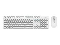 Dell KM636 - sats med tangentbord och mus - QWERTY - arabiska - vit KM636-WH-ARA