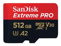 SanDisk Extreme Pro - flash-minneskort - 512 GB - mikroSDXC UHS-I SDSQXCD-512G-GN6MA