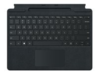 Microsoft Surface Pro Signature Keyboard - tangentbord - med pekplatta, accelerometer, Förvarings- och laddningsfack för Surface Slim Pen 2 - AZERTY - belgisk - svart Inmatningsenhet 8XB-00006