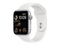 Apple Watch SE (GPS) 2a generation - silveraluminium - smart klocka med sportband - vit - 32 GB MNK23FD/A