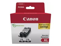 Canon PGI-570PGBK XL Twin Pack - 2-pack - XL - svart - original - bläcktank 0318C010