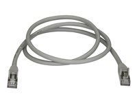 StarTech.com Cat6a Ethernet-kabel - skärmad (STP) - 1 m, grå - patch-kabel - 1 m - grå 6ASPAT1MGR