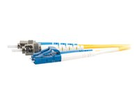 C2G LC-ST 9/125 OS1 Duplex Singlemode PVC Fiber Optic Cable (LSZH) - patch-kabel - 1 m - gul 85595