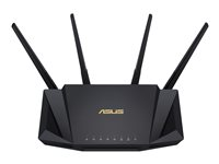 ASUS RT-AX58U - trådlös router - Wi-Fi 6 - Wi-Fi 6 - skrivbordsmodell 90IG04Q0-MO3R10