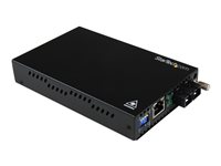 StarTech.com Gigabit Ethernet fibermediaomvandlare med multiläge SC 550 m – 1000 Mbps - fibermediekonverterare - 1GbE ET91000SC2