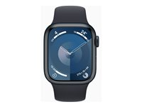 Apple Watch Series 9 (GPS) - midnattsaluminium - smart klocka med sportband - midnatt - 64 GB MR8W3QF/A