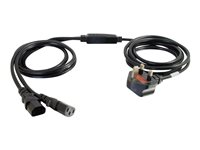 C2G Power Cord Splitter - strömdelare - BS 1363 till power IEC 60320 C13 - 3 m 80628
