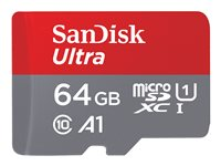 SanDisk Ultra - flash-minneskort - 64 GB - mikroSDXC UHS-I SDSQUA4-064G-GN6TA