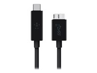 Belkin - USB typ C-kabel - 24 pin USB-C till Micro-USB typ B - 91.4 cm F2CU031bt1M-BLK