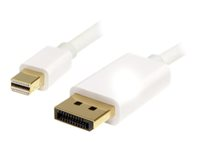 StarTech.com 2m 6 ft White Mini DisplayPort to DisplayPort 1.2 Adapter Cable M/M - DisplayPort 4k with HBR2 support - Mini DP to DP Cable (MDP2DPMM2MW) - DisplayPort-kabel - 2 m MDP2DPMM2MW