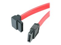 StarTech.com SATA to Left Angle SATA Serial ATA Cable - SATA cable - Serial ATA 150/300/600 - SATA (R) to SATA (R) - 1 ft - left-angled connector - red - SATA12LA1 - SATA-kabel - 30 cm SATA12LA1