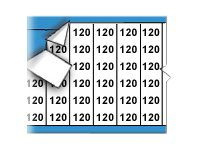 Brady Solid Numbers Wire Marker Card Legend 120 - lednings/kabelmärkare (förtryckt) WM-120-PK