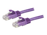 StarTech.com 1.5m CAT6 Ethernet Cable, 10 Gigabit Snagless RJ45 650MHz 100W PoE Patch Cord, CAT 6 10GbE UTP Network Cable w/Strain Relief, Purple, Fluke Tested/Wiring is UL Certified/TIA - Category 6 - 24AWG (N6PATC150CMPL) - patch-kabel - 1.5 m - lila N6PATC150CMPL