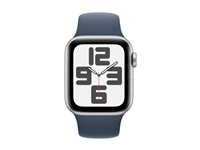 Apple Watch SE (GPS) 2a generation - silveraluminium - smart klocka med sportband - stormbl¨ - 32 GB MRE13QF/A