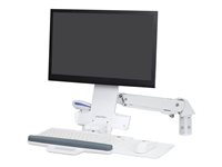 Ergotron StyleView Sit-Stand Combo monteringssats - för LCD-skärm/tangentbord/mus/streckkodsläsare - vit 45-266-216