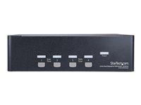 StarTech.com 4-ports Dual DisplayPort KVM-switch - 4K 60 Hz - omkopplare för tangentbord/video/mus/ljud/USB - 4 portar - rackmonterbar SV431DPDDUA2