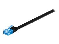 MicroConnect nätverkskabel - 1 m - svart V-UTP6A01S-FLAT