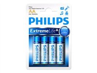 Philips ExtremeLife+ LR6E4B batteri - 4 x AA-typ - alkaliskt LR6E4B/10