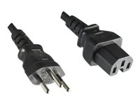 MicroConnect - strömkabel - SEV 1011 till IEC 60320 C15 - 1.8 m PE160518