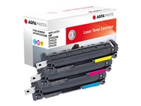 AgfaPhoto - 3-pack - gul, cyan, magenta - kompatibel - tonerkassett (alternativ för: HP 410X, HP CF411X, HP CF412X, HP CF413X) APTHPCF252XME