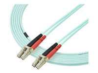 StarTech.com 5m Fiber Optic Cable - 10 Gb Aqua - Multimode Duplex 50/125 - LSZH - LC/LC - OM3 - LC to LC Fiber Patch Cable - patch-kabel - 5 m - havsblå A50FBLCLC5