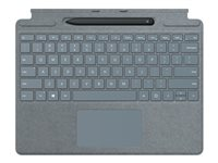 Microsoft Surface Pro X Signature Keyboard with Slim Pen Bundle - tangentbord - med pekdyna, accelerometer - QWERTZ - tysk - isblå 25O-00045
