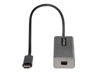 StarTech.com USB C to Mini DisplayPort Adapter, 4K 60Hz USB-C to mDP Adapter Dongle, USB Type-C to Mini DP Monitor/Display, Video Converter, Works w/ Thunderbolt 3, 12" Long Attached Cable - DP Alt Mode, mDP 1.2 (CDP2MDPEC) - DisplayPort-adapter - 24 pin USB-C till Mini DisplayPort - 30.6 cm CDP2MDPEC