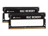 CORSAIR Mac Memory - DDR4 - sats - 32 GB: 2 x 16 GB - SO DIMM 260-pin - 2666 MHz / PC4-21300 - ej buffrad CMSA32GX4M2A2666C18