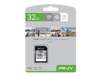 PNY Elite - flash-minneskort - 32 GB - SDHC UHS-I P-SD32GU1100EL-GE