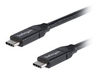 StarTech.com USB-C till USB-C-kabel med 5A PD - M/M - 1 m - USB 2.0 - USB-IF-certifierad - USB typ C-kabel - 24 pin USB-C till 24 pin USB-C - 1 m USB2C5C1M