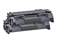 AgfaPhoto - 2-pack - svart - kompatibel - återanvänd - tonerkassett (alternativ för: HP 05A, HP CE505A, HP CE505D) APTHP505ADUOE