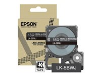 Epson LabelWorks LK-5BWJ - bandpatron - 1 kassett(er) - Rulle (1,8 cm x 8 m) C53S672083