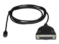 StarTech.com USB C to Parallel Printer Cable - DB25 Female Port for IEEE1284 Printers - Bus Powered - Printer Cable Adapter - USB to DB25 (ICUSBCPLLD25) - USB-/parallellkabel - 24 pin USB-C till DB-25 - 183 cm ICUSBCPLLD25