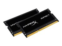 HyperX Impact Black Series - DDR3L - sats - 8 GB: 2 x 4 GB - SO DIMM 204-pin - 2133 MHz / PC3L-17000 - ej buffrad HX321LS11IB2K2/8