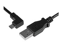 StarTech.com Micro USB-kabel för laddning och synkning M/M - Vänstervinklad Micro USB - 0,25 mm² - 2 m - USB-kabel - mikro-USB typ B till USB - 2 m USBAUB2MLA