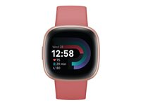 Fitbit Versa 4 - kopparros - smart klocka med band - rosa sand FB523RGRW