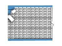Brady Solid Letters & Numbers Miniature Wire Marker Legend: 23 - lednings/kabelmärkare (förtryckt) TMM-23-PK
