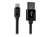 StarTech.com 2 m USB till Lightning-kabel - Lång iPhone/iPad/iPod-laddningskabel - Lightning till USB-kabel - Apple MFi-certifierad - Svart - Lightning-kabel - Lightning / USB - 2 m USBLT2MB