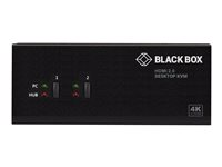 Black Box KV6222H - omkopplare för tangentbord/video/mus/ljud - 2 portar - TAA-kompatibel KV6222H