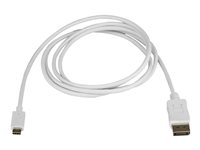 StarTech.com 1,8 m USB-C till DisplayPort-kabel - 4K 60Hz - Vit - DisplayPort-kabel - 24 pin USB-C till DisplayPort - 1.8 m CDP2DPMM6W