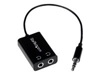 StarTech.com Black Slim Mini Jack Headphone Splitter Cable Adapter - 3.5mm Audio Mini Stereo Y Splitter - 3.5mm Male to 2x 3.5mm Female (MUY1MFFADP) - hörlursdelare - 15.23 cm MUY1MFFADP