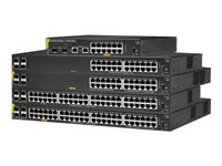 HPE Aruba 6000 24G Class4 PoE 4SFP 370W Switch - switch - 24 portar - Administrerad - rackmonterbar R8N87A#ABB