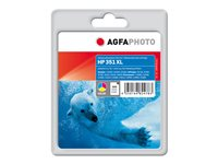 AgfaPhoto - färg (cyan, magenta, gul) - kompatibel - bläckpatron (alternativ för: HP 351XL, HP CB338EE) APHP351XLC