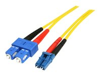 StarTech.com 7m Fiber Optic Cable - Single-Mode Duplex 9/125 - LSZH - LC/SC - OS1 - LC to SC Fiber Patch Cable (SMFIBLCSC7) - patch-kabel - 7 m - gul SMFIBLCSC7