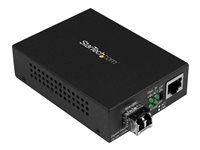 StarTech.com Gigabit Ethernet-fibermediaomvandlare - kompakt - 850 nm MM LC - 550 m - fibermediekonverterare - 10Mb LAN, 100Mb LAN, 1GbE MCM1110MMLC