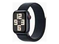 Apple Watch SE (GPS + Cellular) 2a generation - midnattsaluminium - smart klocka med sportögla - midnatt - 32 GB MRGE3QF/A