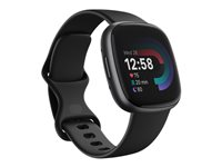 Fitbit Versa 4 - grafit - smart klocka med band - svart FB523BKBK