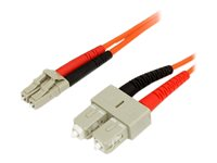 StarTech.com 3m Fiber Optic Cable - Multimode Duplex 62.5/125 - LSZH - LC/SC - OM1 - LC to SC Fiber Patch Cable (FIBLCSC3) - nätverkskabel - 3 m FIBLCSC3