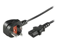 MicroConnect - strömkabel - BS 1363 till IEC 60320 C13 - 3 m PE090430